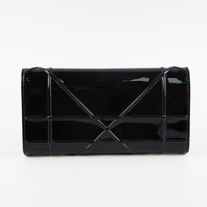 Christian Dior Diorama Black Patent Wallet On Chain WOC