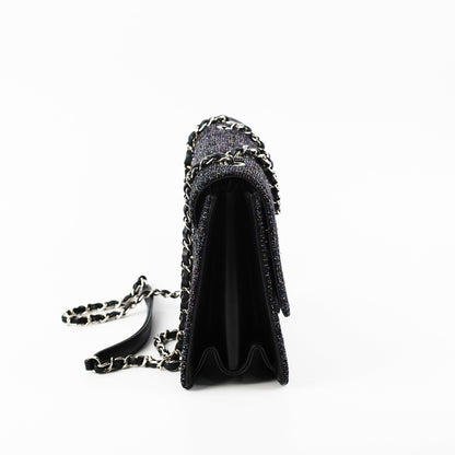 Chanel Seasonal Tweed Black Flap Bag