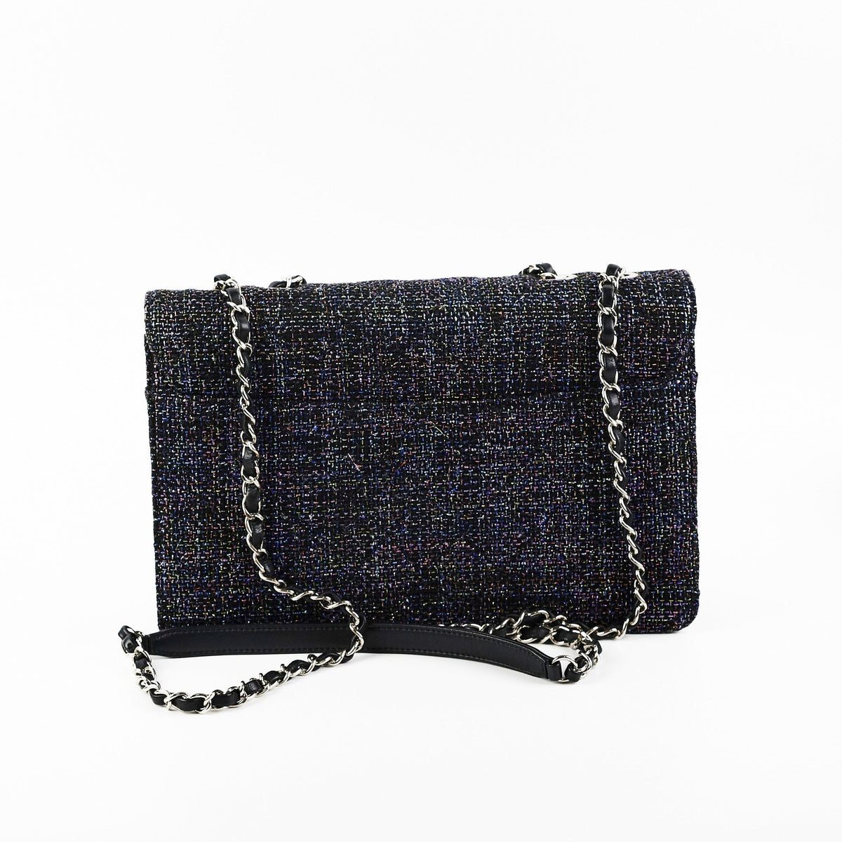 Chanel Seasonal Tweed Black Flap Bag