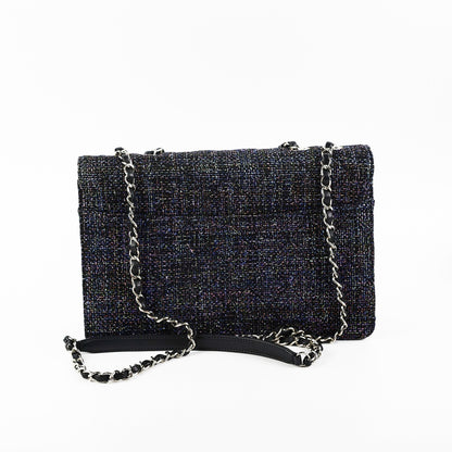 Chanel Seasonal Tweed Black Flap Bag