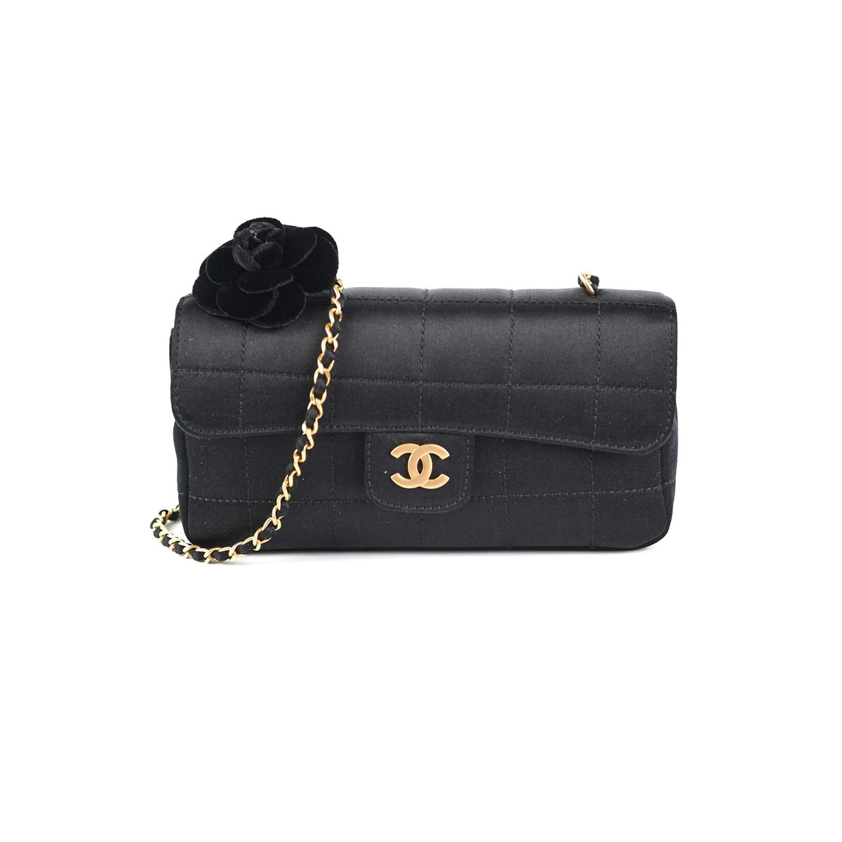 Chanel Vintage Extra Mini Satin Black