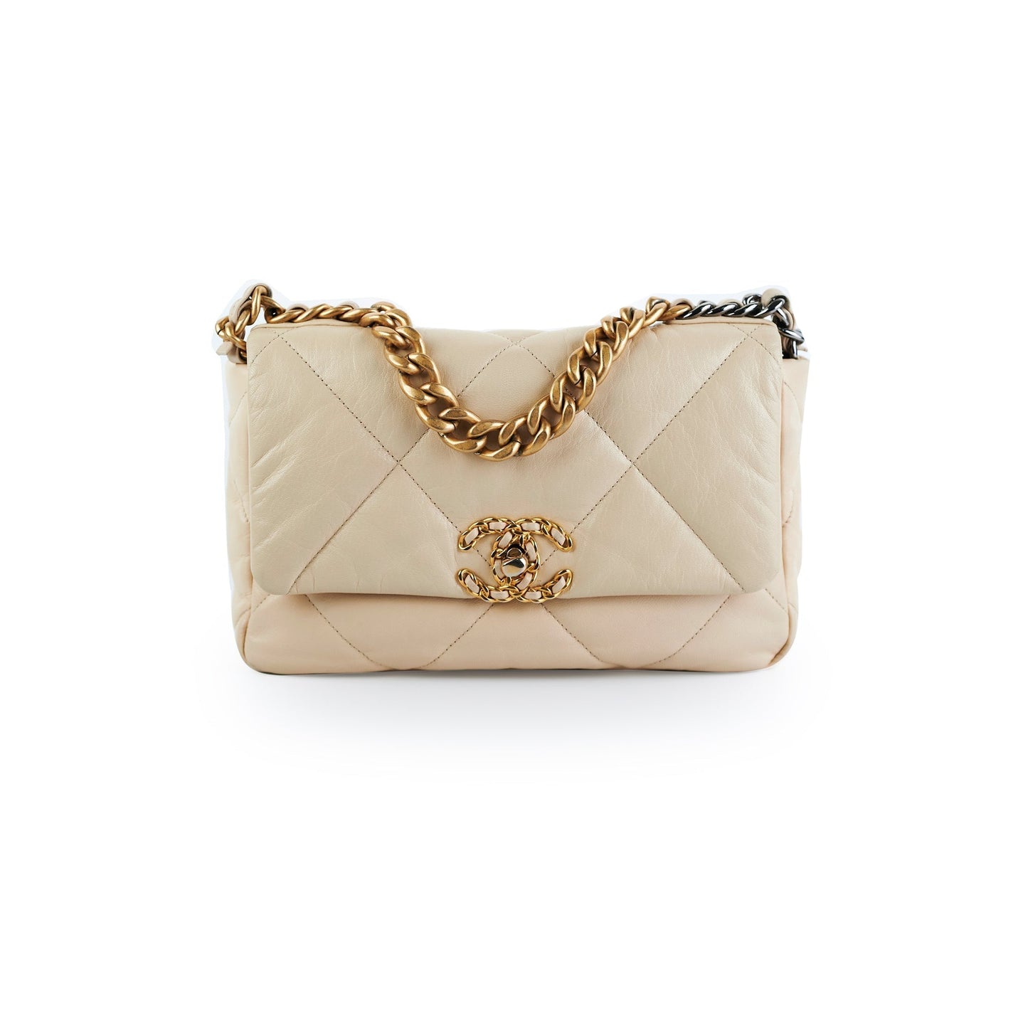 Chanel Small 19 Beige