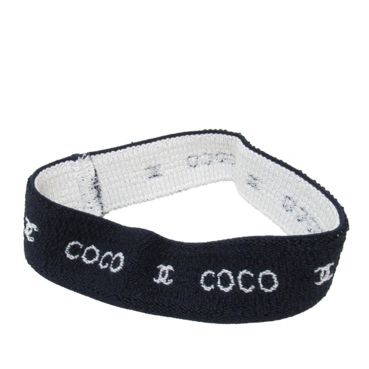 CHANEL Elastic Knit Cotton Headband and Sweatbands Set Other Accessories