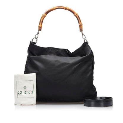Gucci Bamboo Nylon Satchel