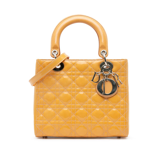Medium Patent Cannage Lady Dior