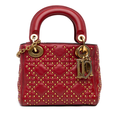Mini Lambskin Cannage Studded Supple Lady Dior