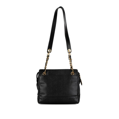 Chanel Triple CC Caviar Tote Bag Leather Tote Bag in Good condition