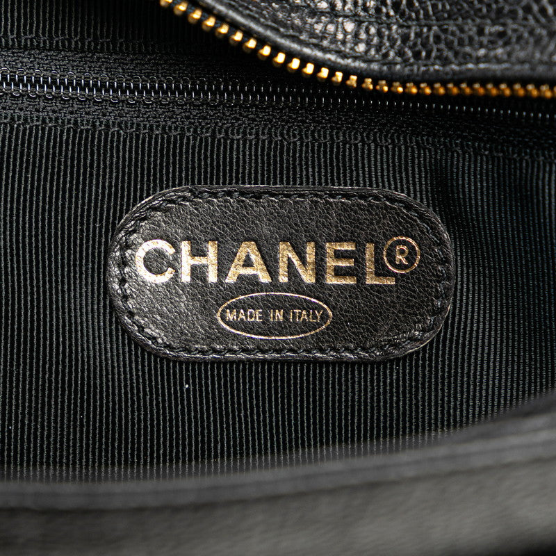 Chanel Triple CC Caviar Tote Bag Leather Tote Bag in Good condition