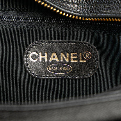 Chanel Triple CC Caviar Tote Bag Leather Tote Bag in Good condition