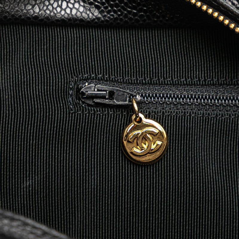 Chanel Triple CC Caviar Tote Bag Leather Tote Bag in Good condition