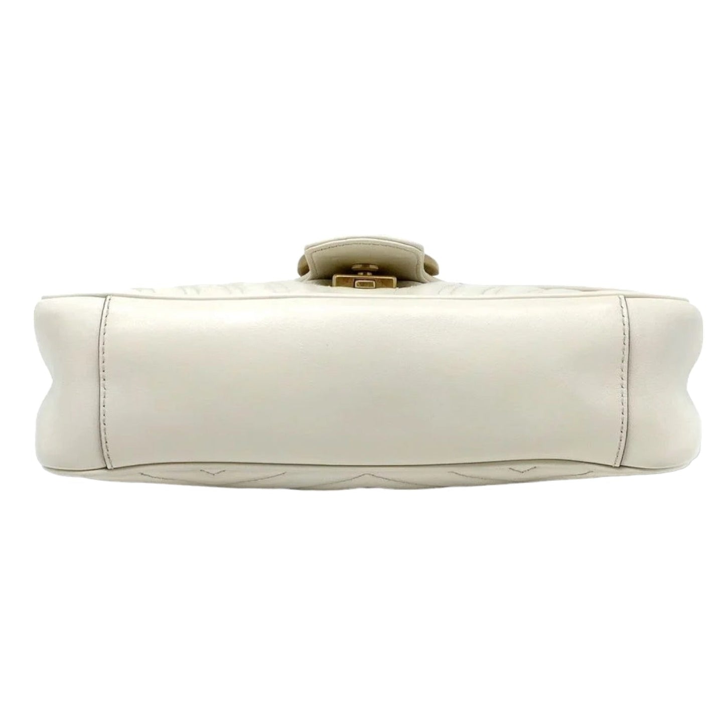 Gucci Small GG Marmont Calfskin Matelasse White GHW