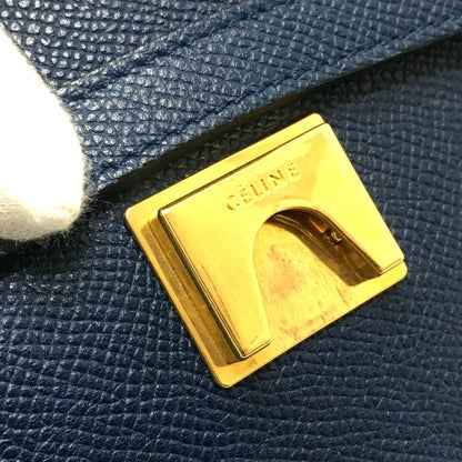 CELINE Handbag 176103ZVA.07DS Calfskin Navy flap Belt bag mini Women Used