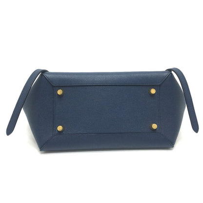 CELINE Handbag 176103ZVA.07DS Calfskin Navy flap Belt bag mini Women Used
