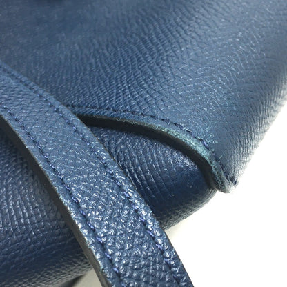 CELINE Handbag 176103ZVA.07DS Calfskin Navy flap Belt bag mini Women Used