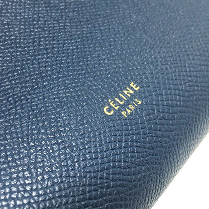 CELINE Handbag 176103ZVA.07DS Calfskin Navy flap Belt bag mini Women Used