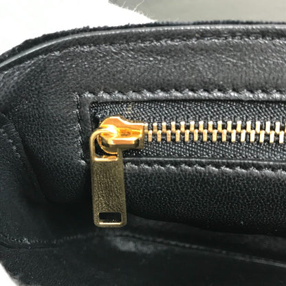 CELINE Shoulder Bag suede Black x multicolor Small C multi beads Women Used