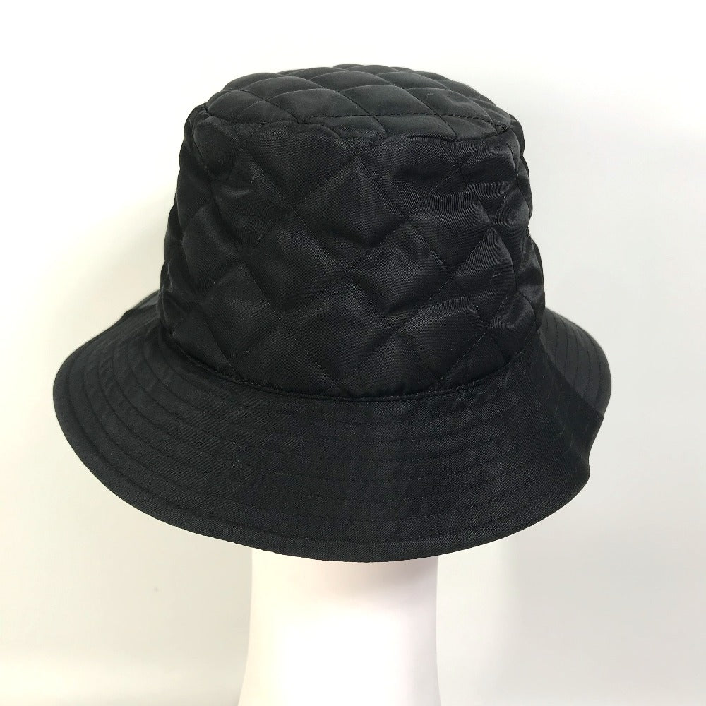 CELINE hat  2AUB0930C Nylon black logo quilting Women S/57 Secondhand