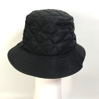 CELINE hat  2AUB0930C Nylon black logo quilting Women S/57 Secondhand