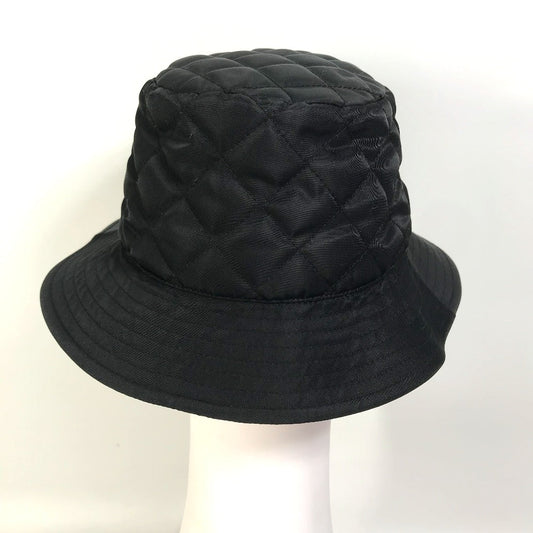 CELINE hat  2AUB0930C Nylon black logo quilting Women S/57 Secondhand