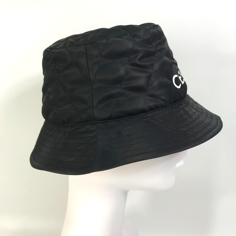 CELINE hat  2AUB0930C Nylon black logo quilting Women S/57 Secondhand