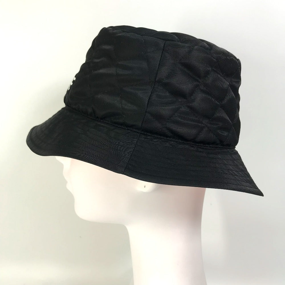 CELINE hat  2AUB0930C Nylon black logo quilting Women S/57 Secondhand