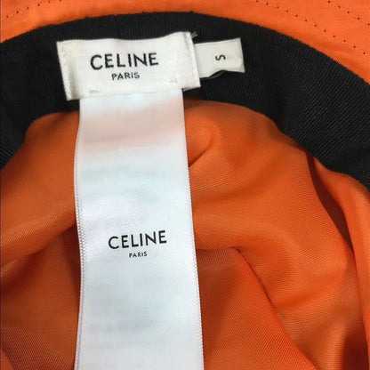 CELINE hat  2AUB0930C Nylon black logo quilting Women S/57 Secondhand