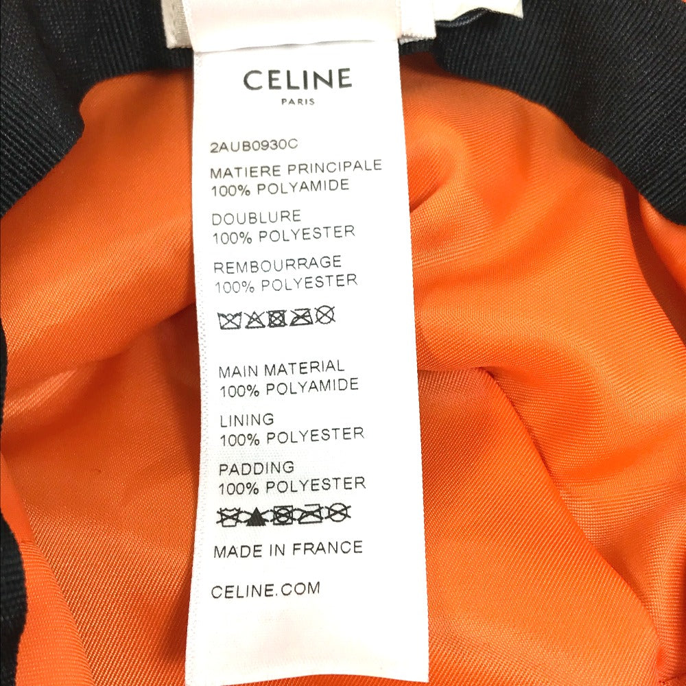 CELINE hat  2AUB0930C Nylon black logo quilting Women S/57 Secondhand