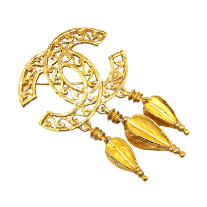 Chanel CC Dangle Brooch Metal Brooch in Excellent condition