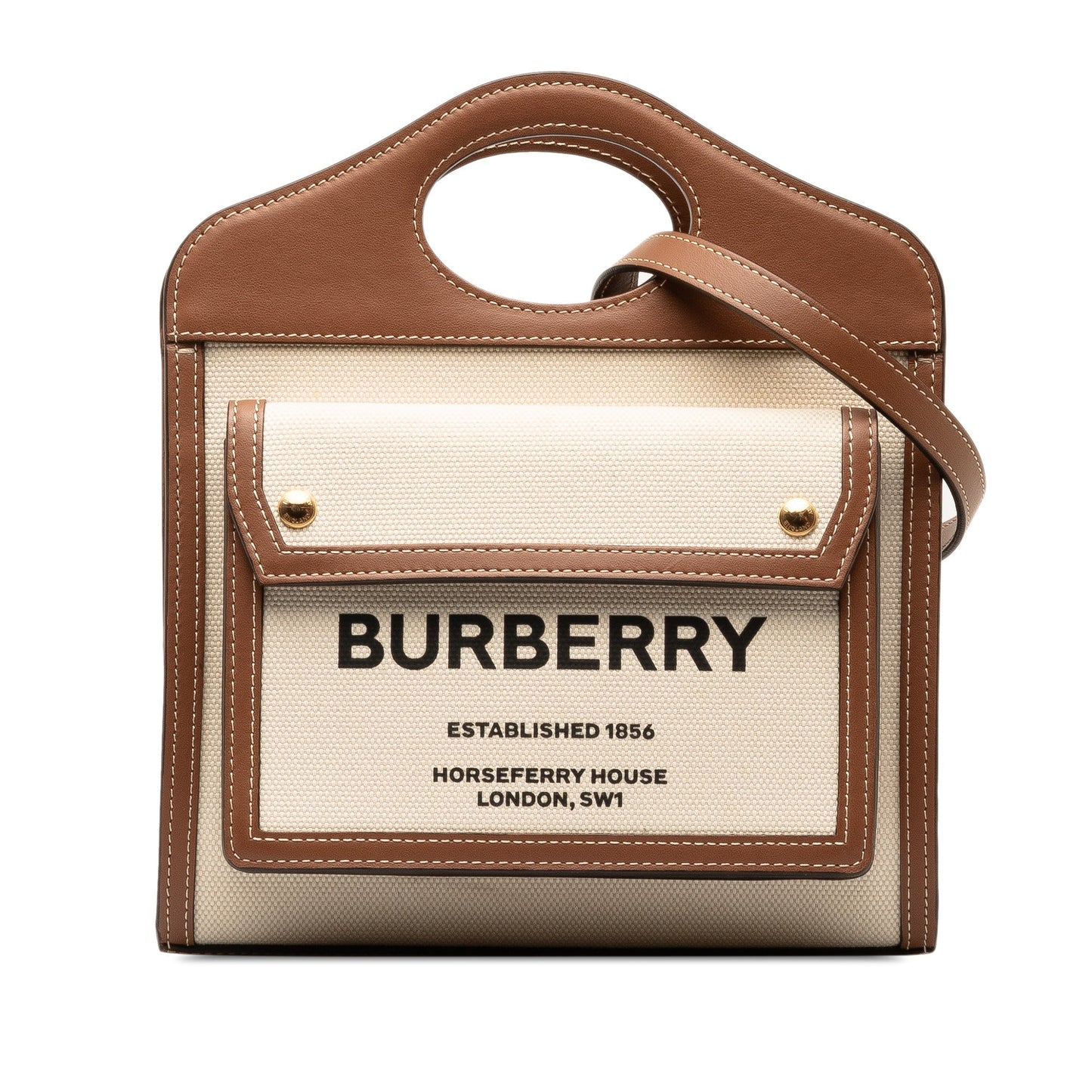 BURBERRY Mini Canvas Pocket Bag