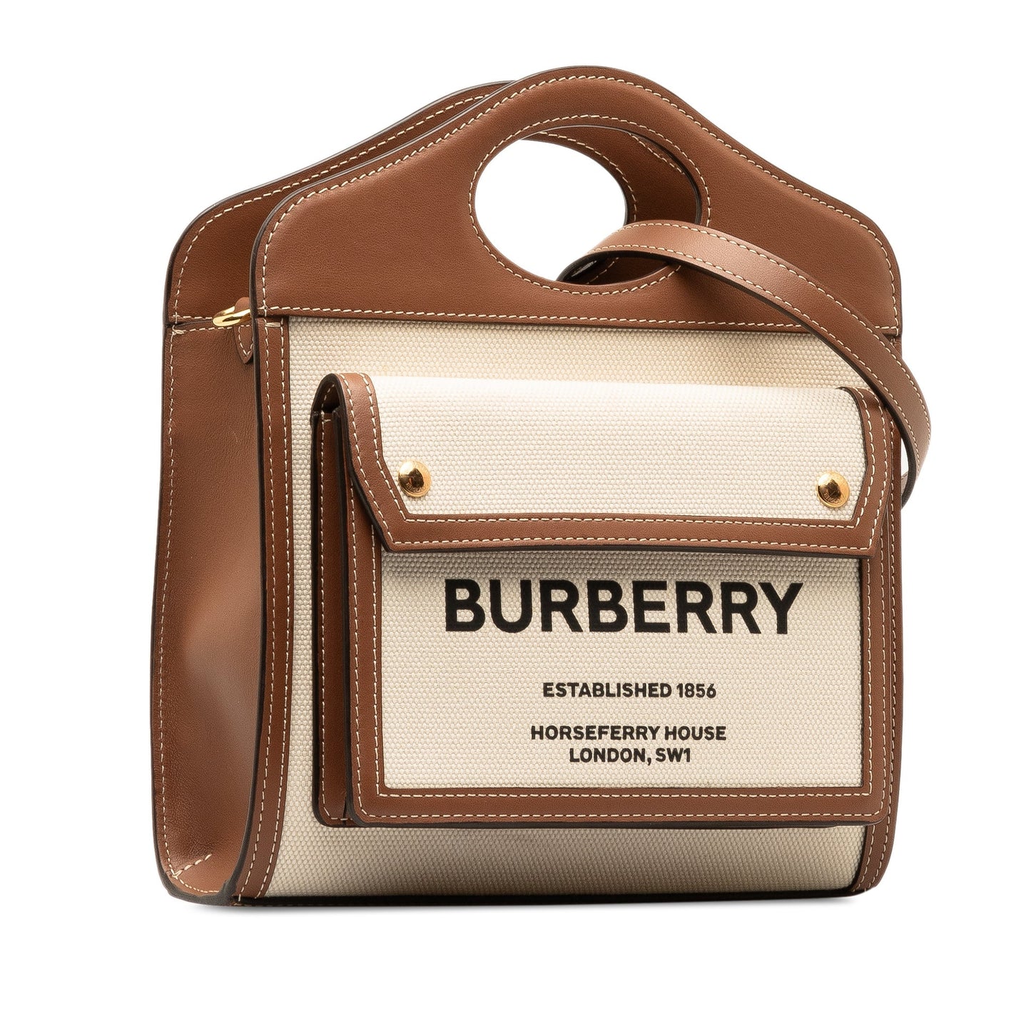 BURBERRY Mini Canvas Pocket Bag