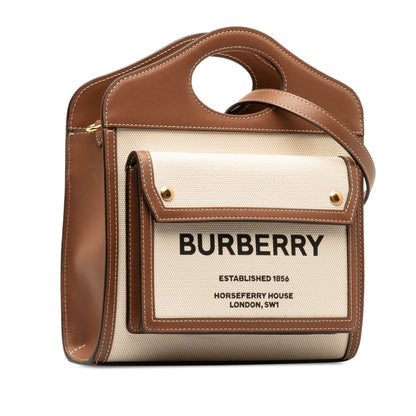 BURBERRY Mini Canvas Pocket Bag