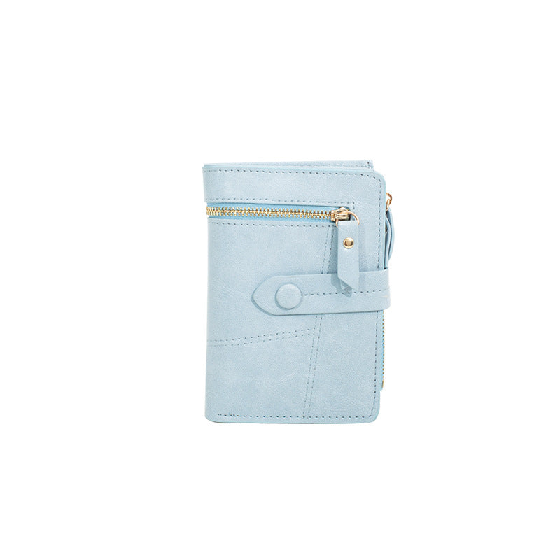 Women's Korean Short Folding Multifunctional Clutch  Ladies Wallets