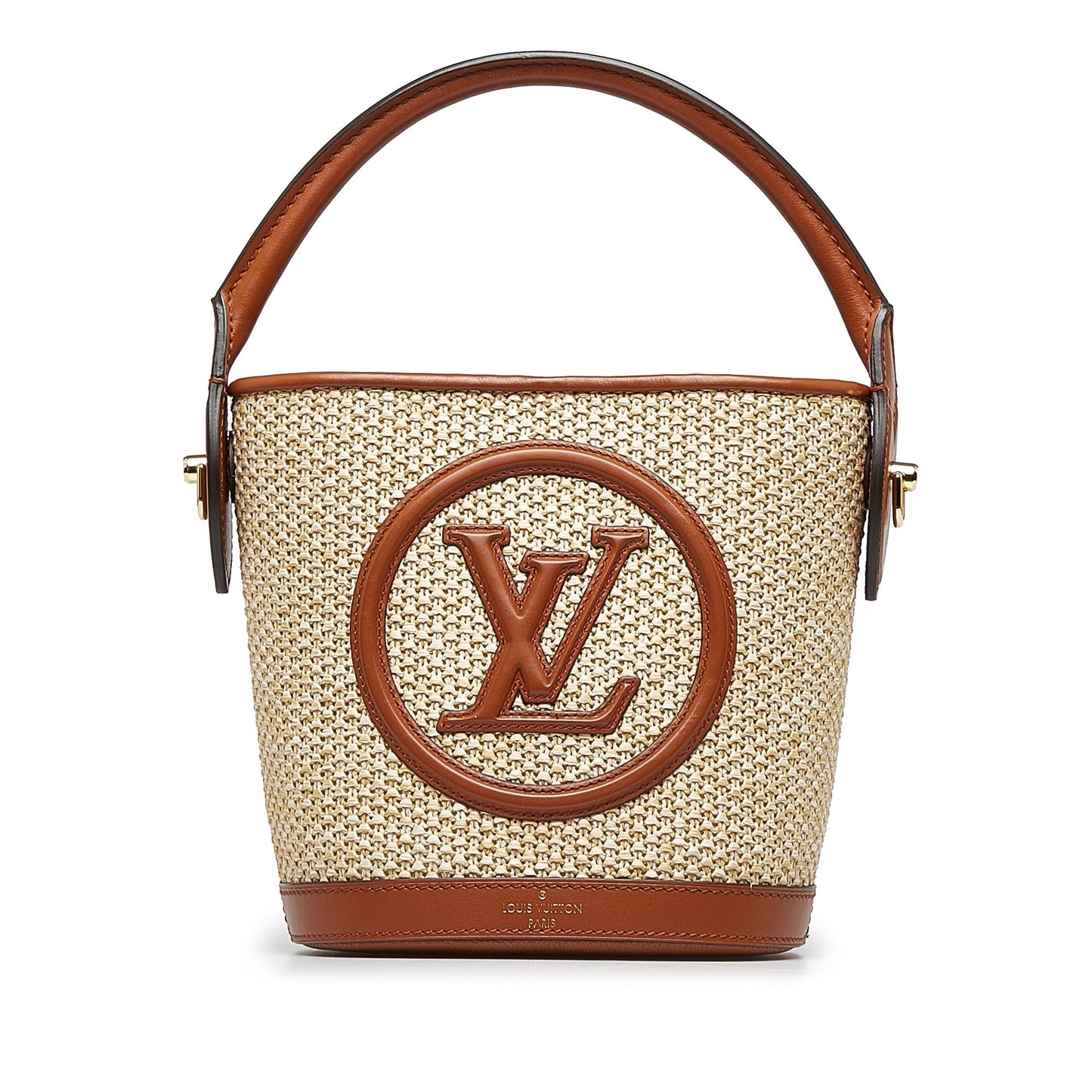 LOUIS VUITTON Raffia Petit Bucket Bucket Bag