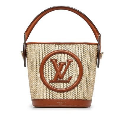 LOUIS VUITTON Raffia Petit Bucket Bucket Bag