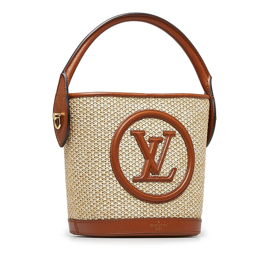 LOUIS VUITTON Raffia Petit Bucket Bucket Bag