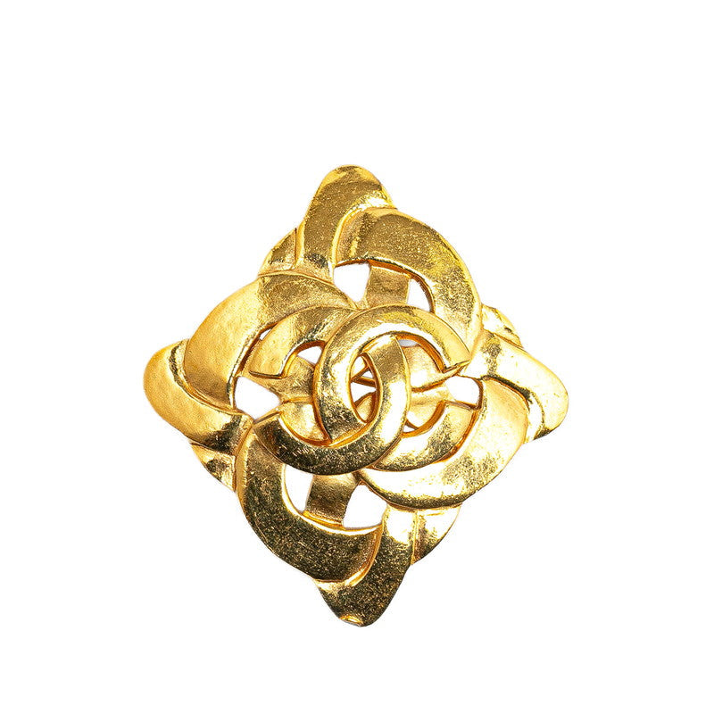 Chanel CC Diamond Brooch  Metal Brooch in Good condition
