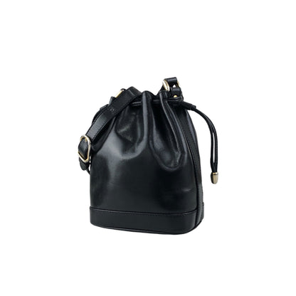 CELINE Drawstring Shoulder bag Black Vintage bp8mps