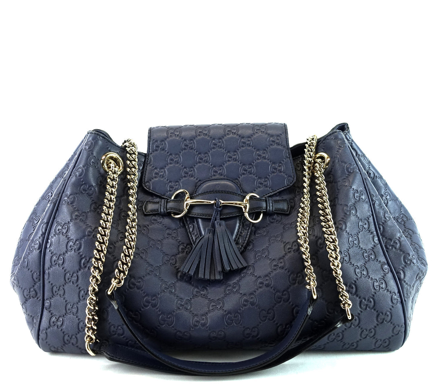 Emily Large Guccissima Leather Flap Bag