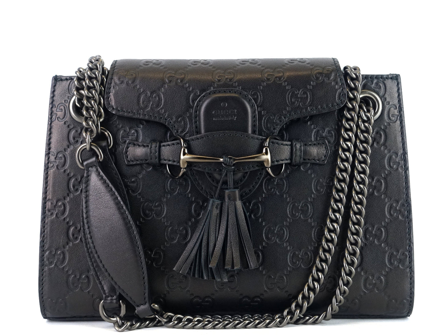 Emily Small Guccissima Leather Flap Bag