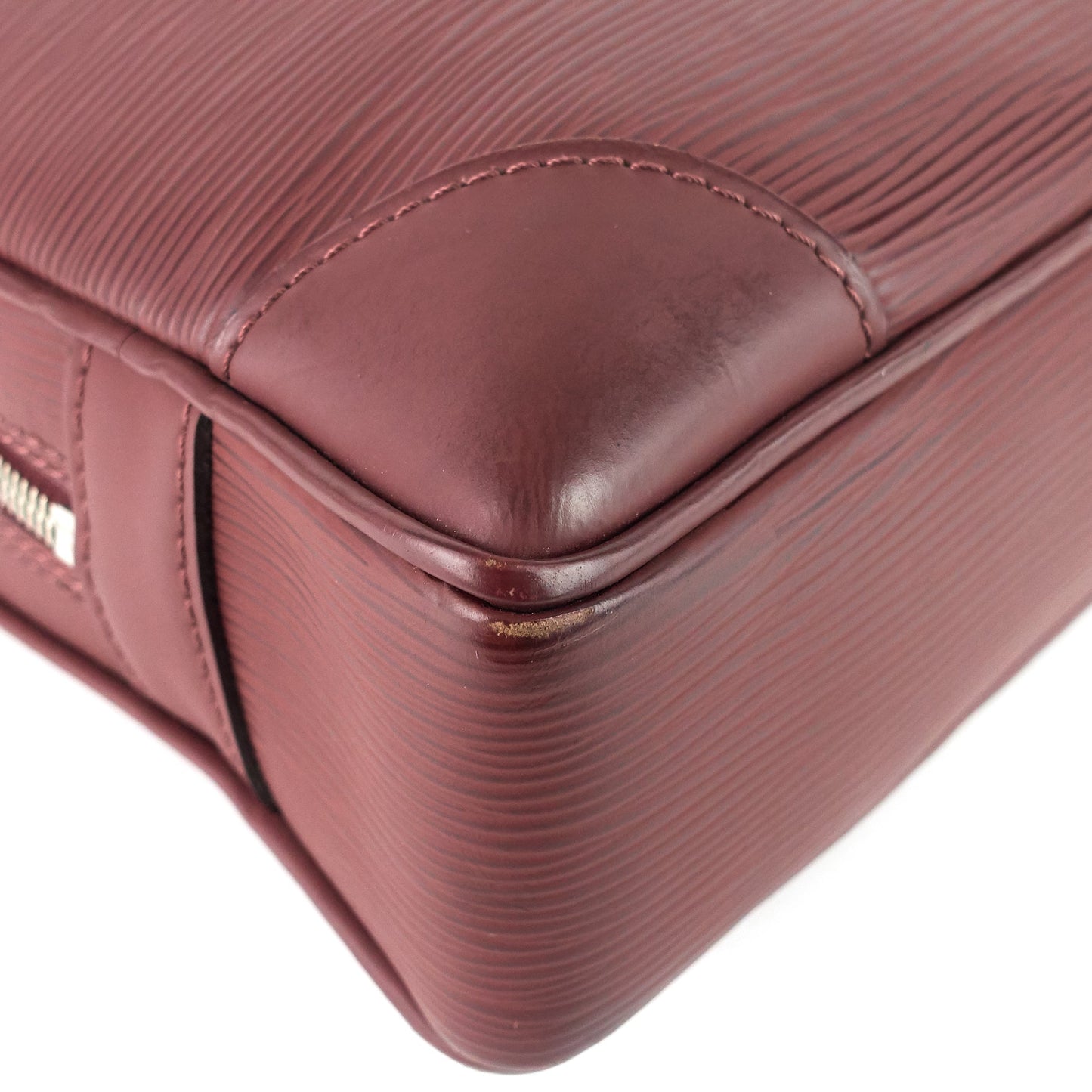 LOUIS VUITTON Porte-Documents Voyage Burgundy Epi Leather Briefcase Bag