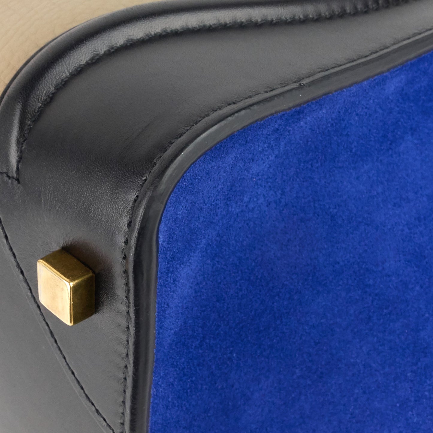 Celine Luggage Mini Tricolour Leather and Suede Bag