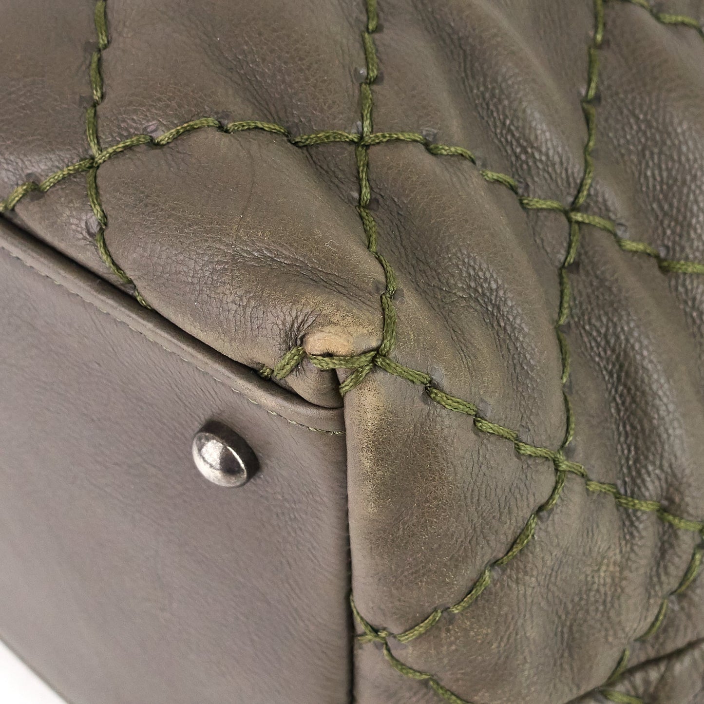 Ultimate Stitch Calfskin Shopping Tote Bag