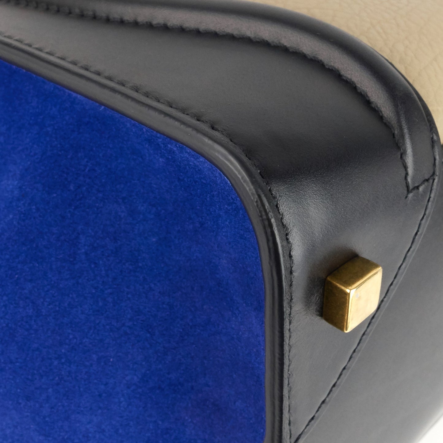 Celine Luggage Mini Tricolour Leather and Suede Bag