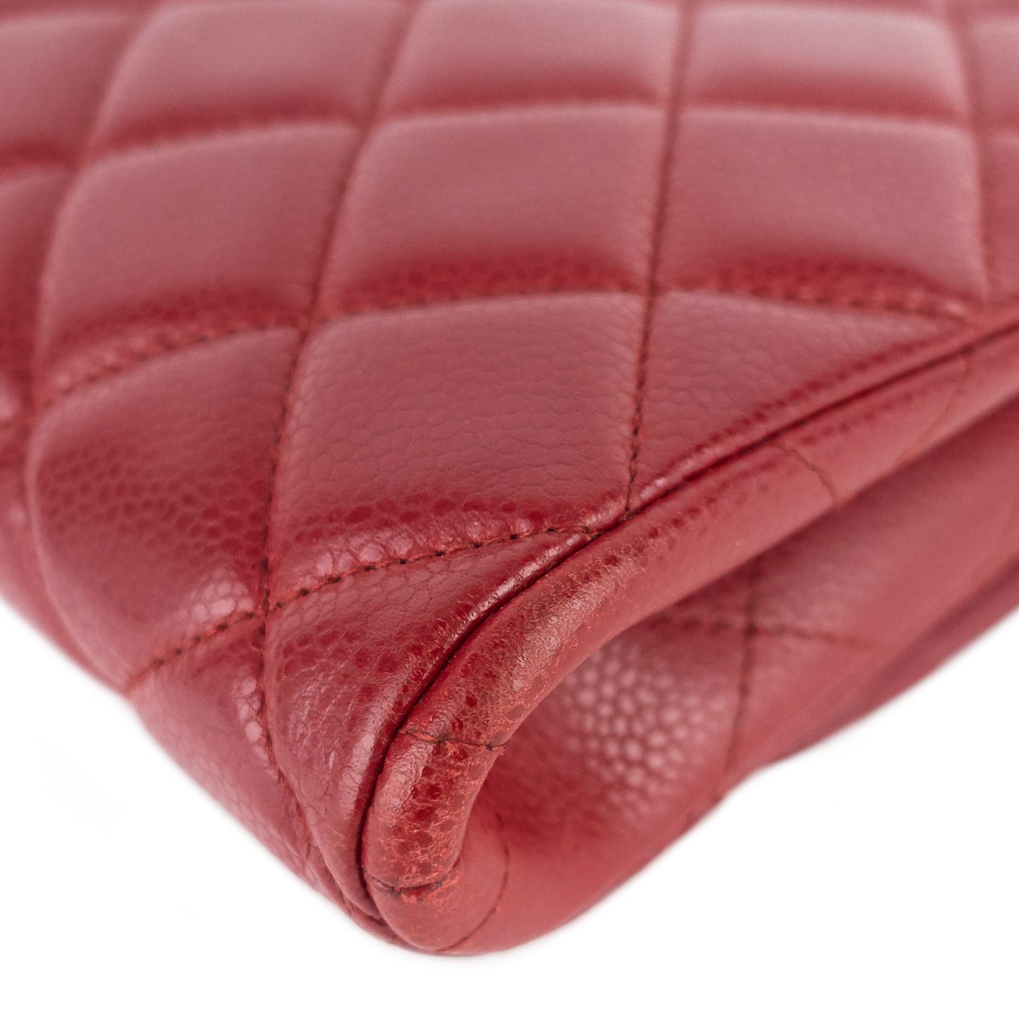 Quilted Caviar New Clutch with Chain Bag