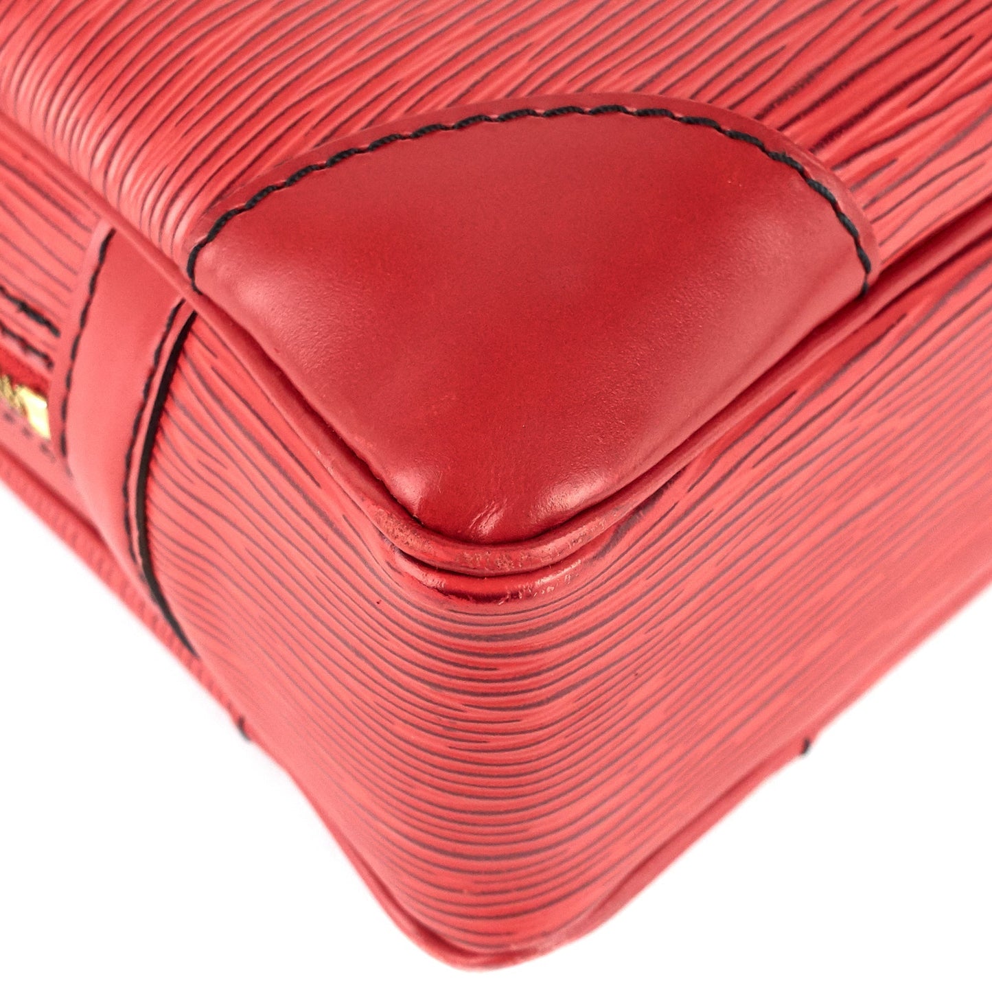 LOUIS VUITTON Porte-Documents Voyage Red Epi Leather Briefcase Bag