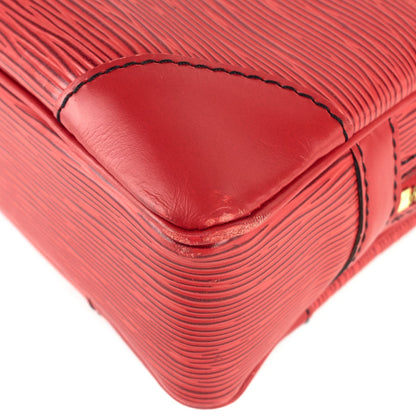 LOUIS VUITTON Porte-Documents Voyage Red Epi Leather Briefcase Bag