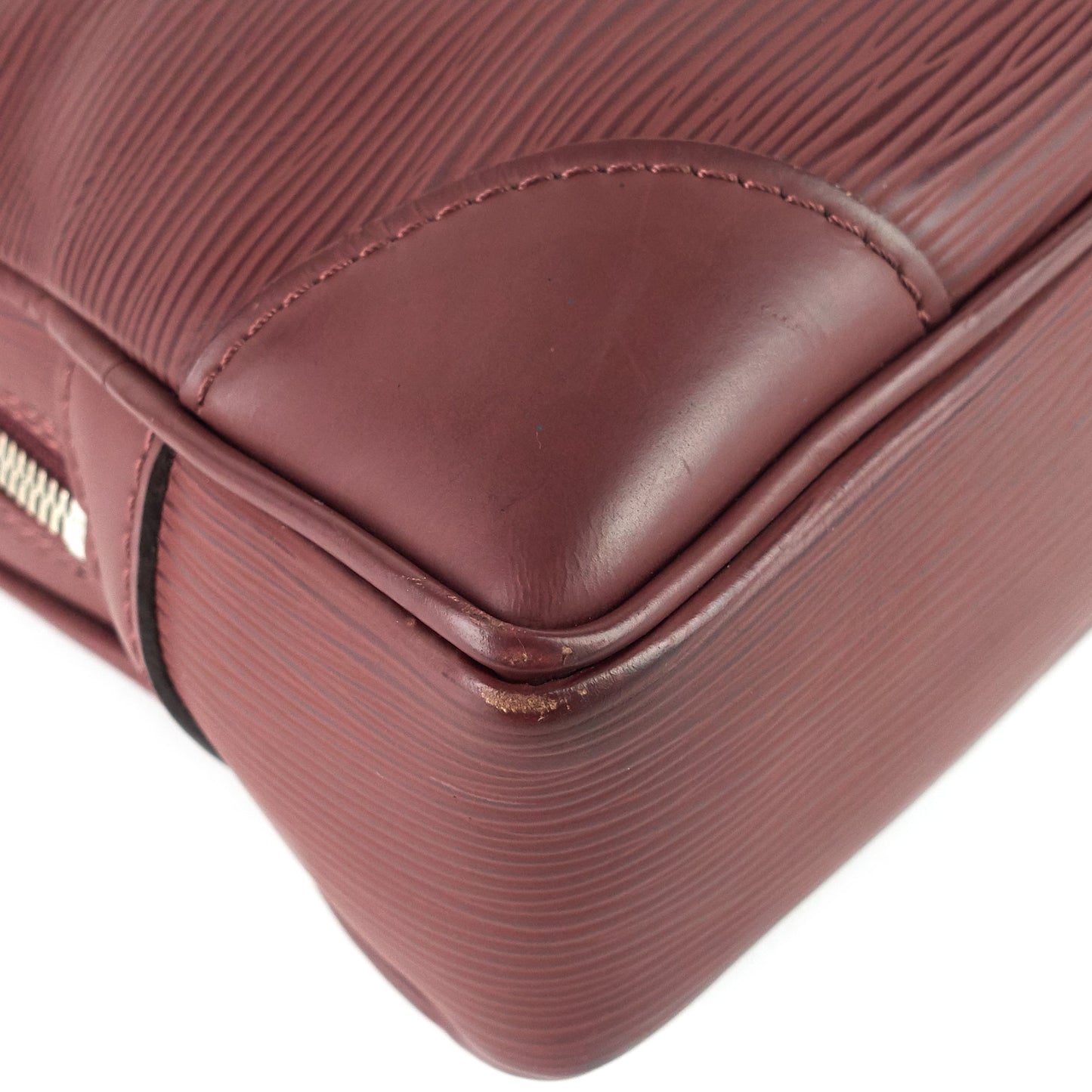 LOUIS VUITTON Porte-Documents Voyage Burgundy Epi Leather Briefcase Bag