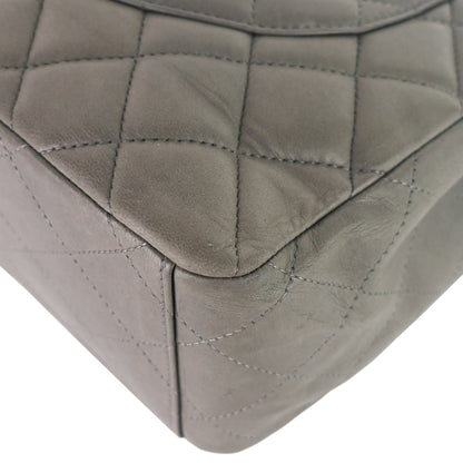 Maxi Flap Lambskin Leather Bag