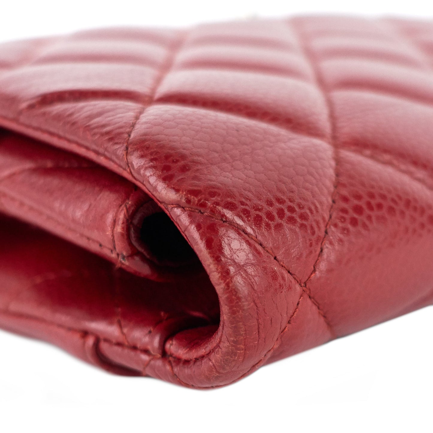 Quilted Caviar New Clutch with Chain Bag
