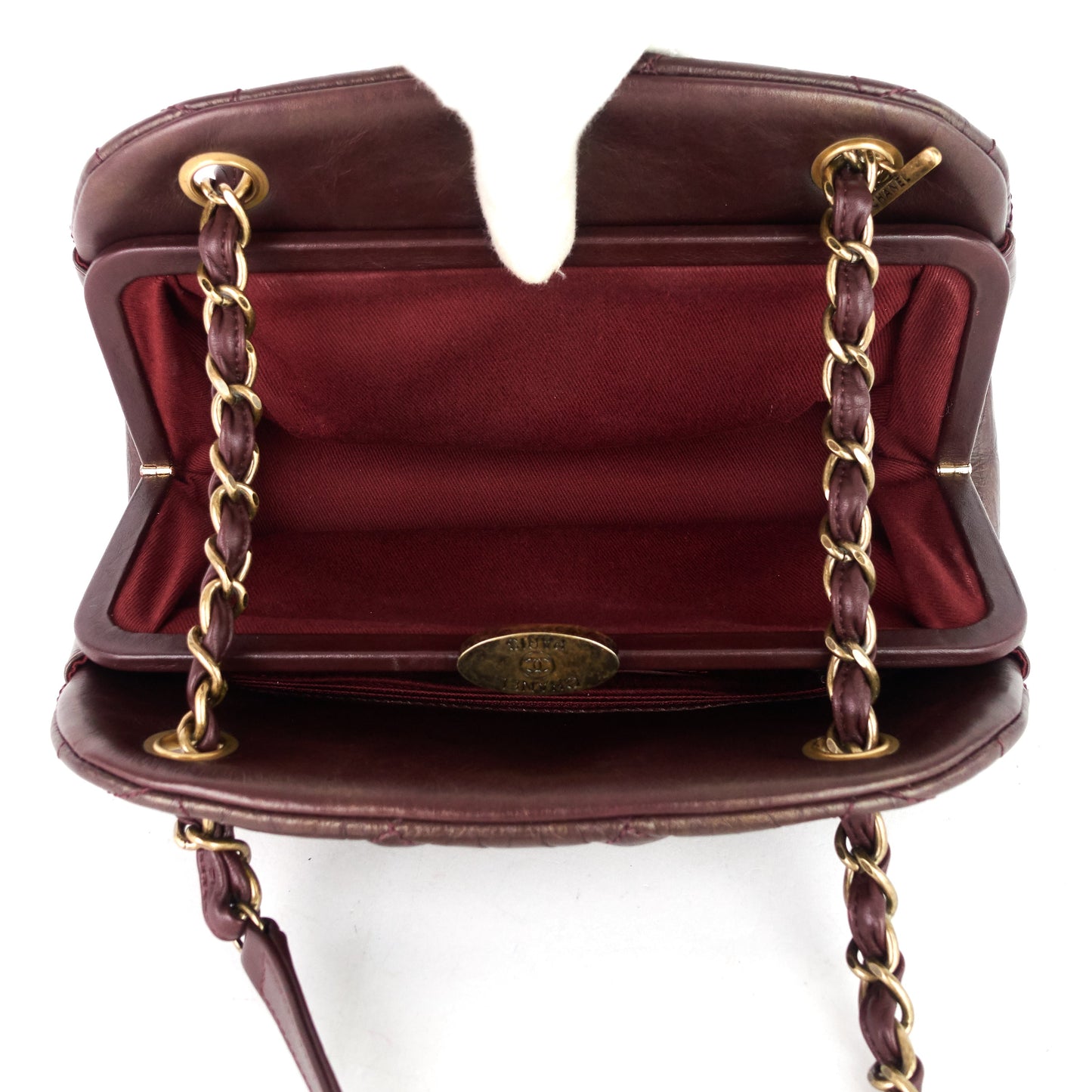 Just Mademoiselle Aged Calfskin Bowling Bag